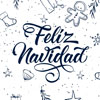 Navidad figuras azul